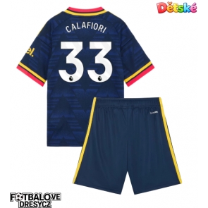 Arsenal Riccardo Calafiori #33 Dětské Venkovní dres komplet 2026-27 Krátký Rukáv (+ trenýrky)